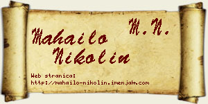 Mahailo Nikolin vizit kartica